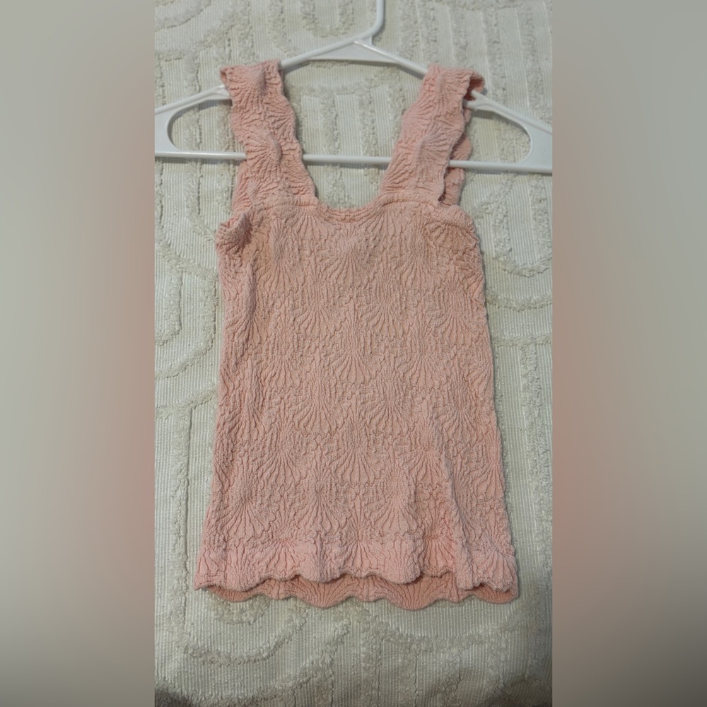 Pink free people love letter cami